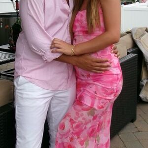 Pink Floral Maxi Dress